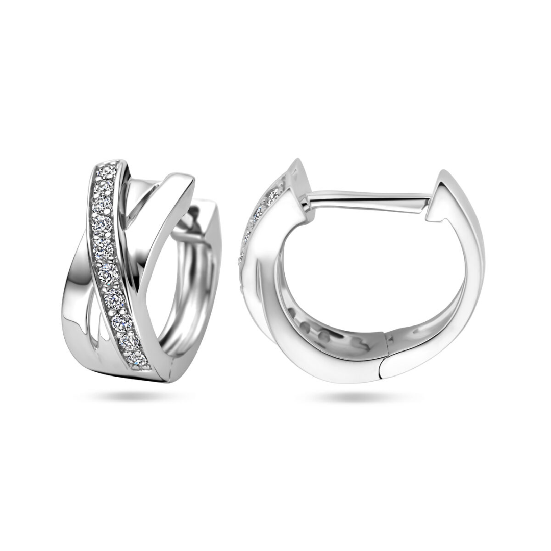 Oorsieraad Wit,zilver