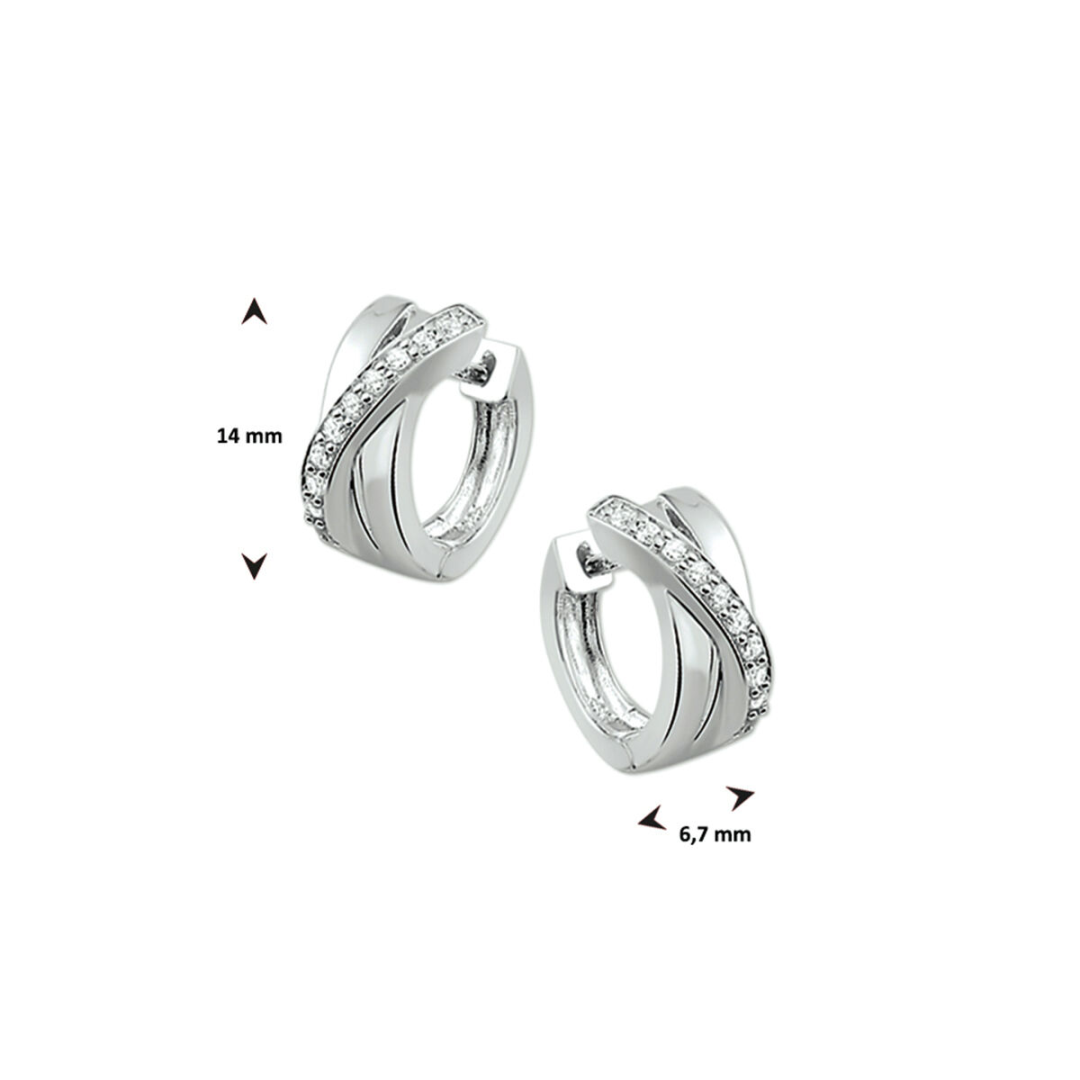 Oorsieraad Wit,zilver
