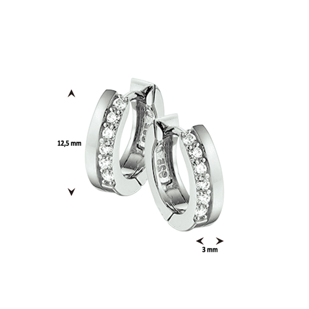 Oorsieraad Wit,zilver