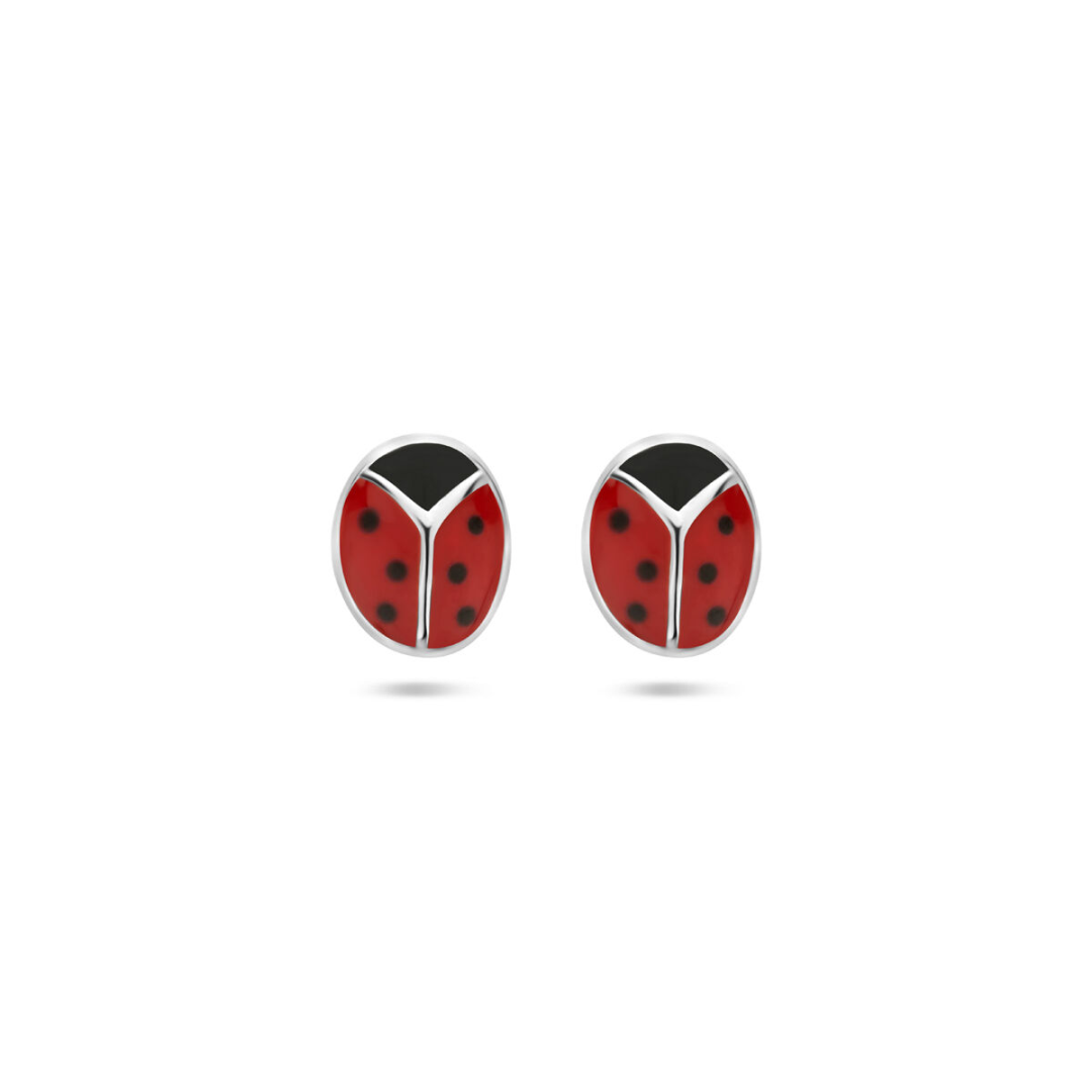Oorsieraad Rood,zilver,zwart
