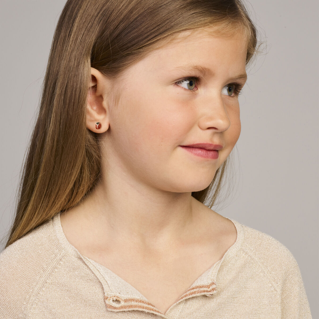 Oorsieraad Rood,zilver,zwart