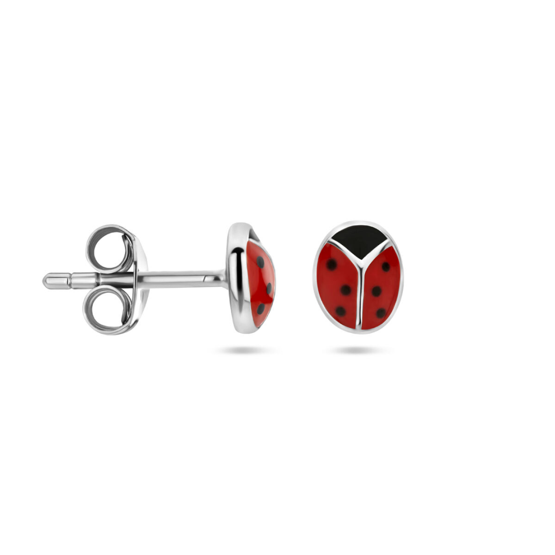 Oorsieraad Rood,zilver,zwart
