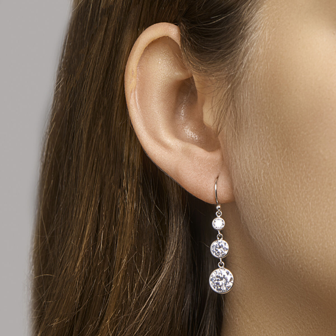 Oorsieraad Wit,zilver
