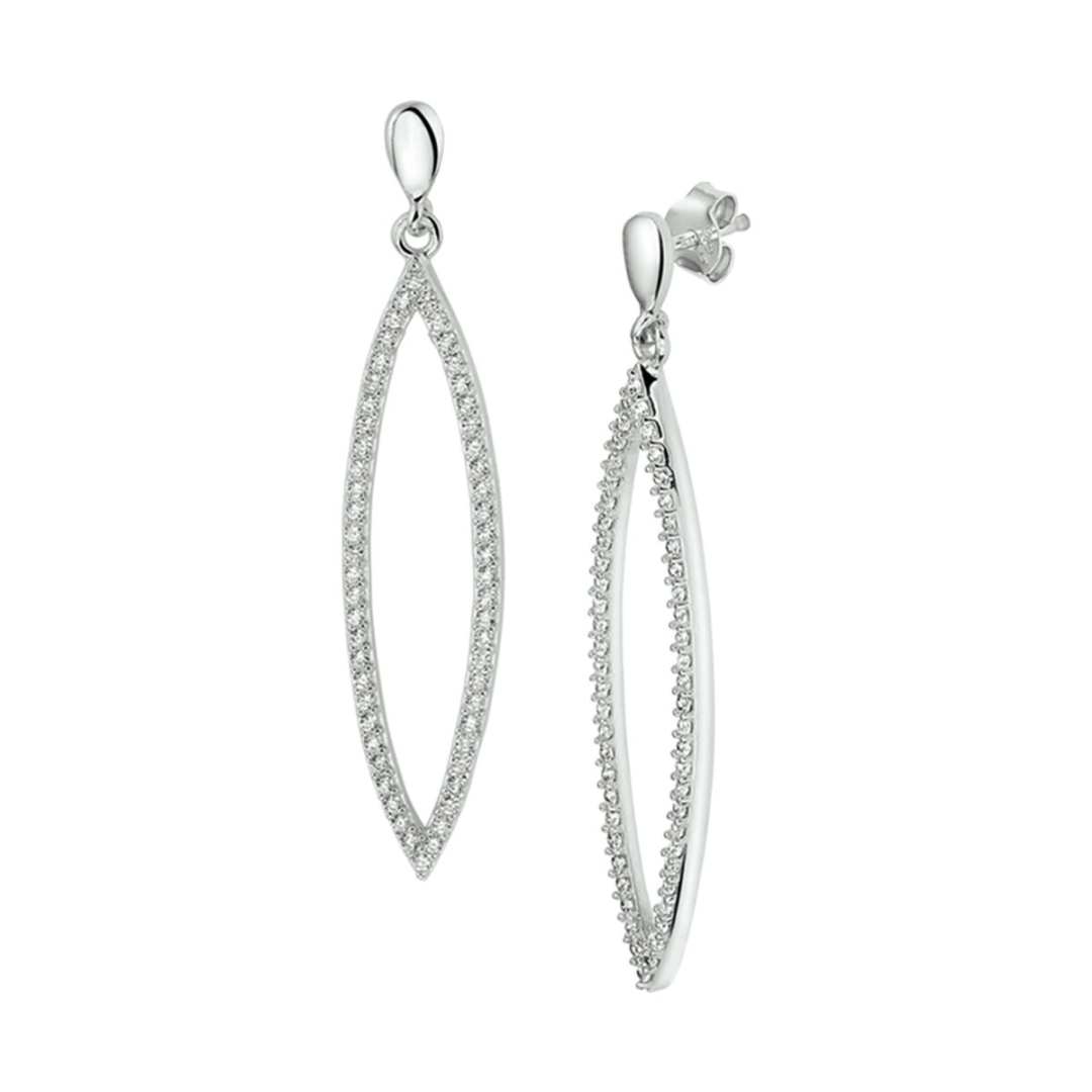 Oorsieraad Wit,zilver