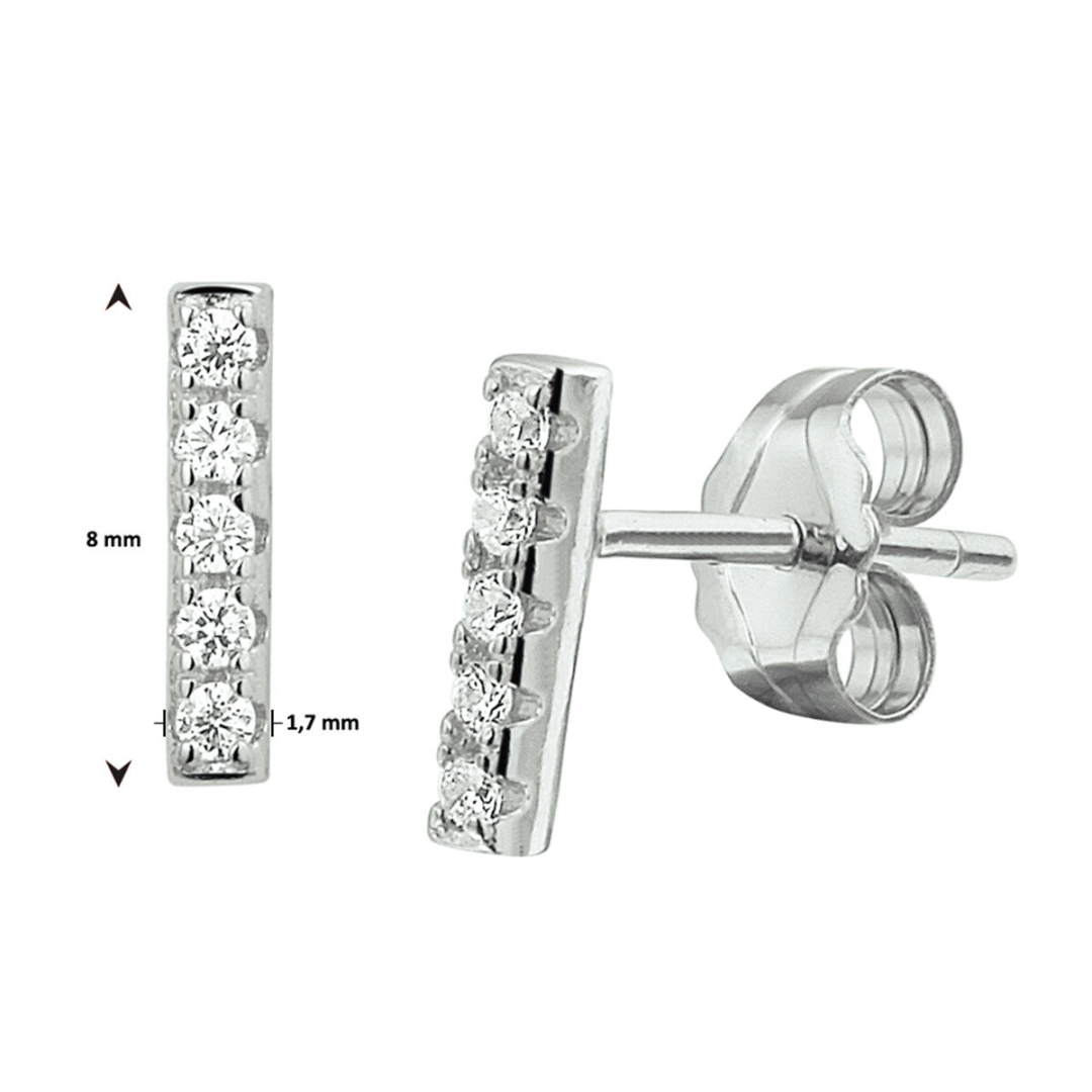 Oorsieraad Wit,zilver