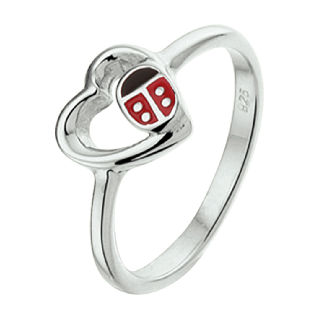 Ring Rood,zilver,zwart