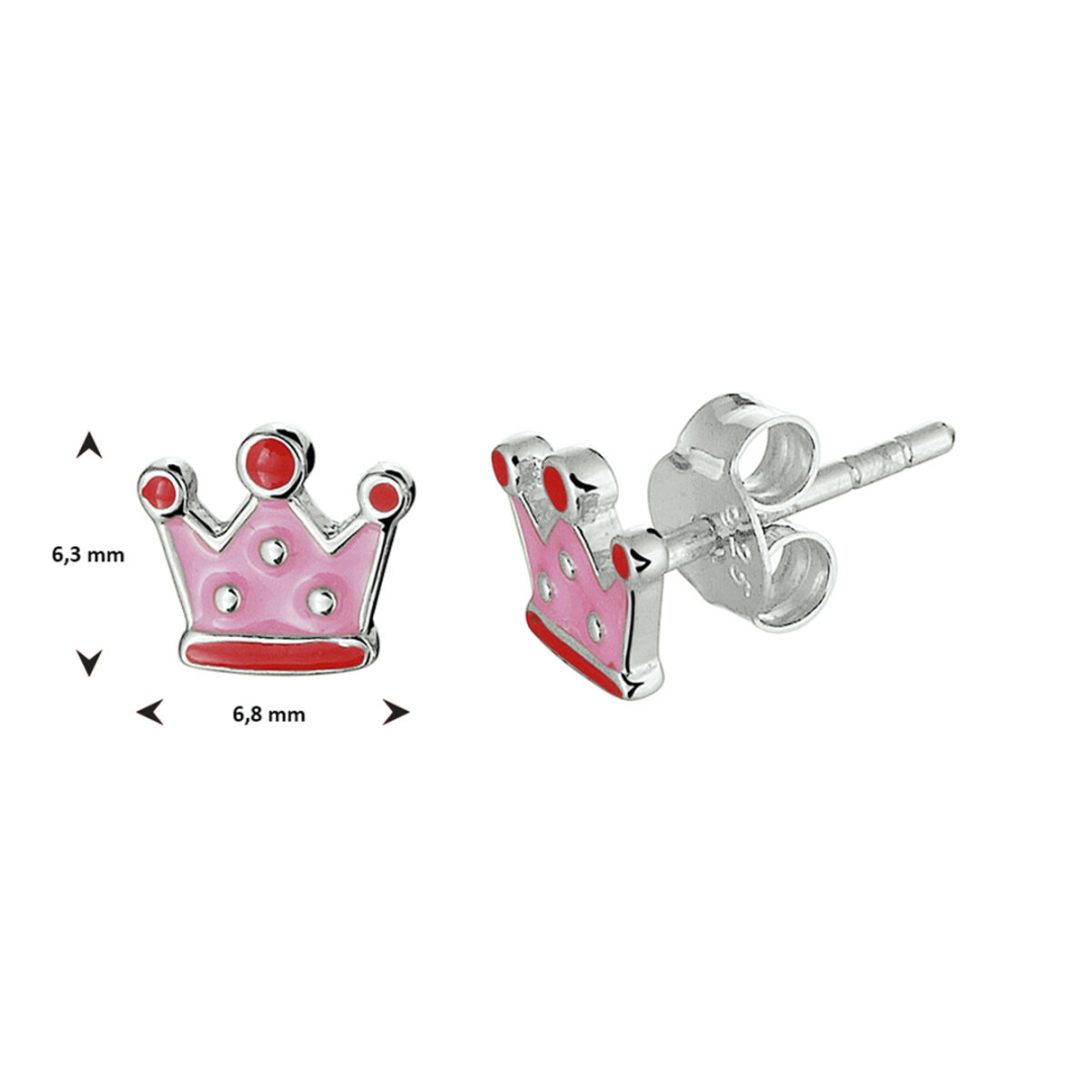 Oorsieraad Rood,roze,zilver