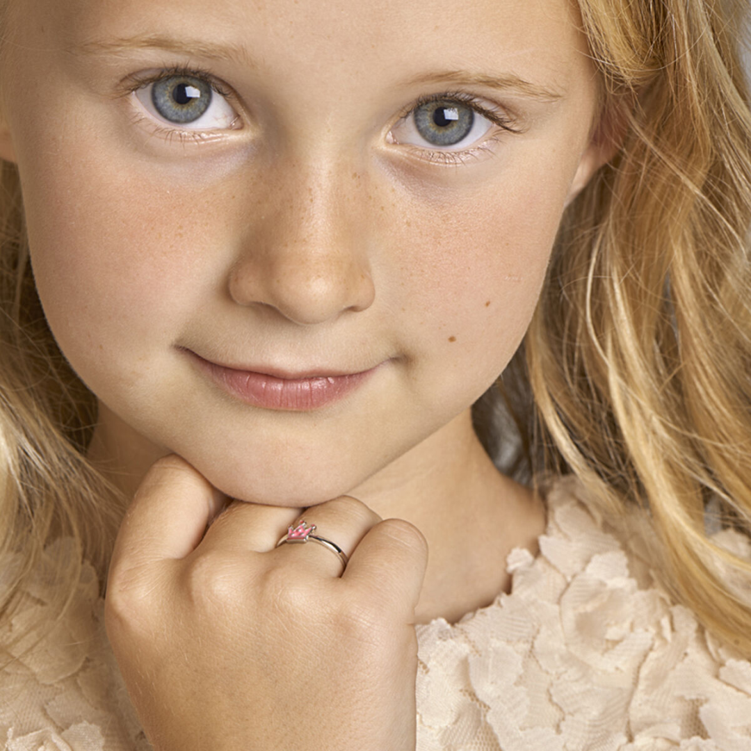 Ring Rood,roze,zilver