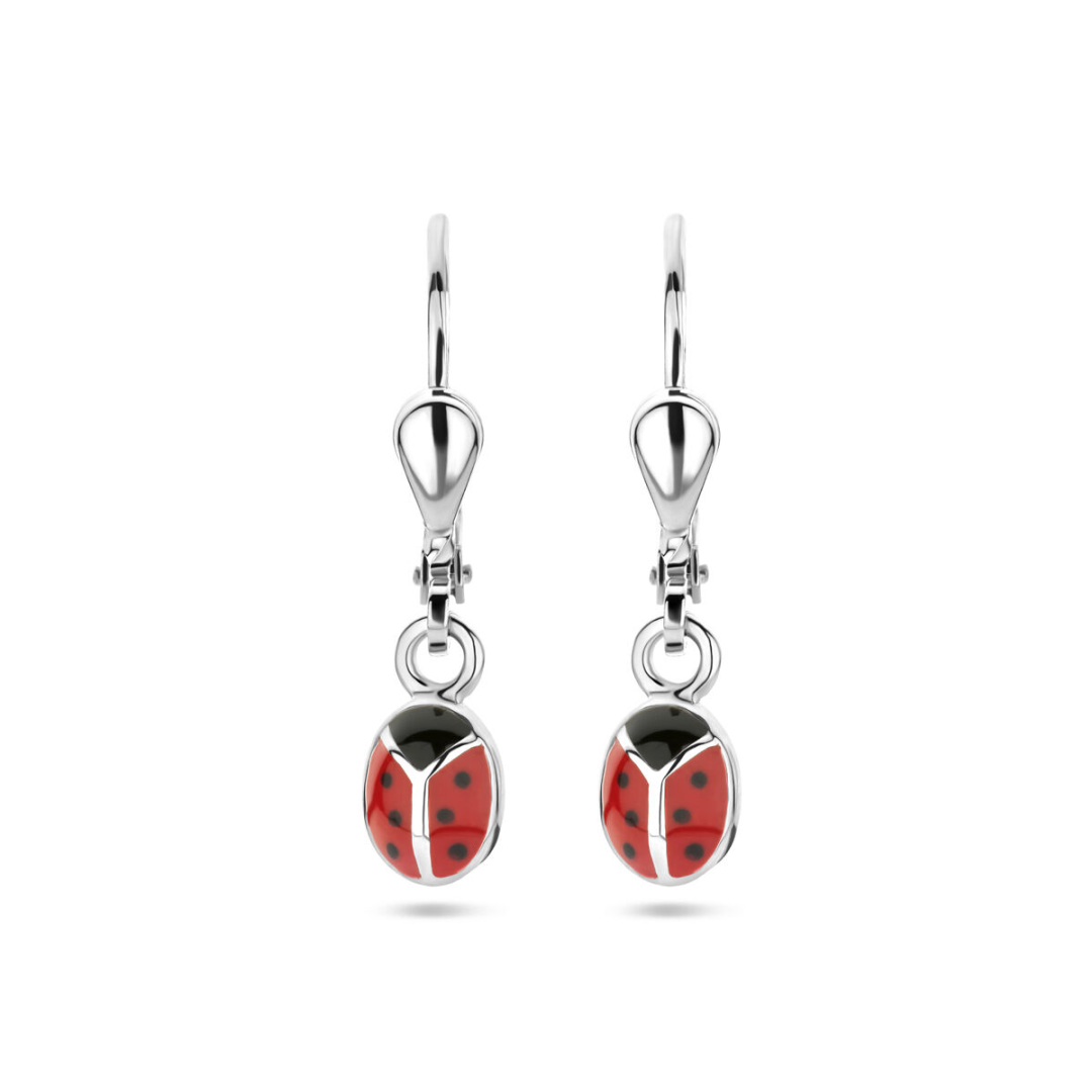 Oorsieraad Rood,zilver,zwart