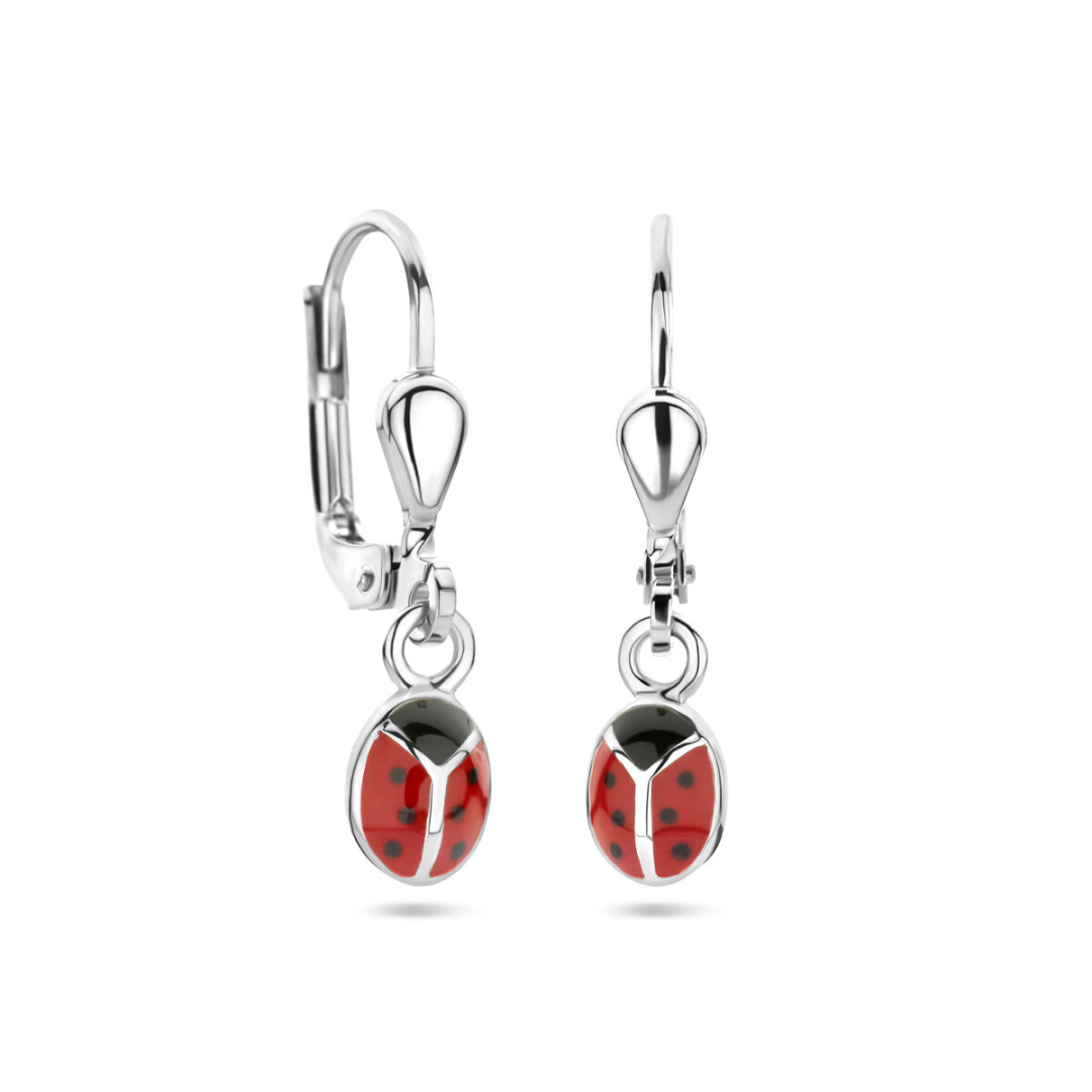 Oorsieraad Rood,zilver,zwart