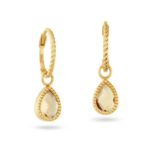 Jackie Amstel Citrine Hoops 585