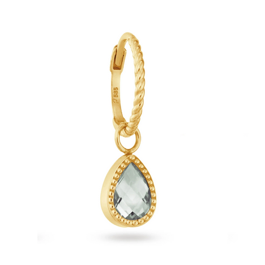 Jackie Amstel Green Amethyst Hoop 585