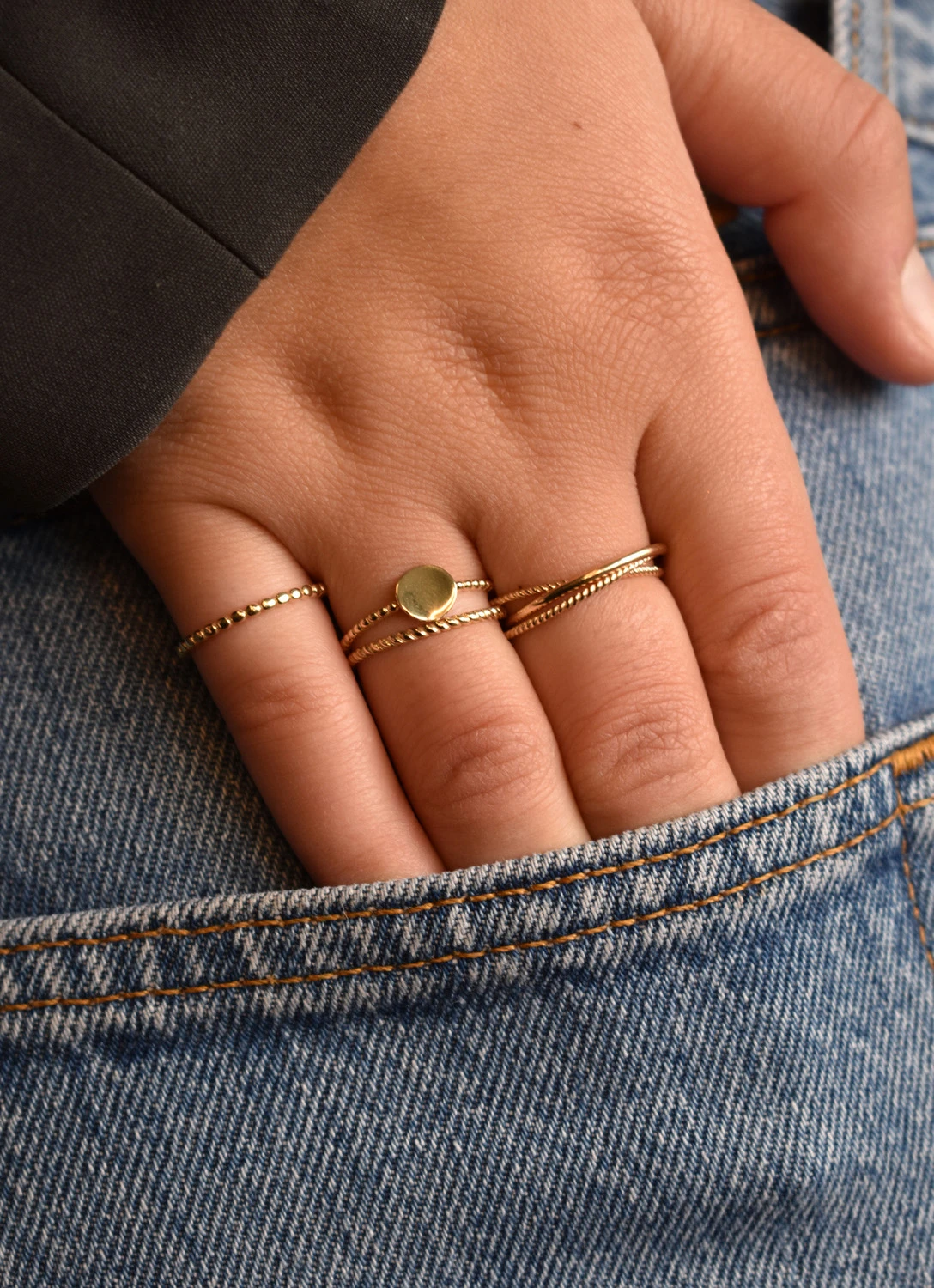 Jackie Bubble Disc Ring 585