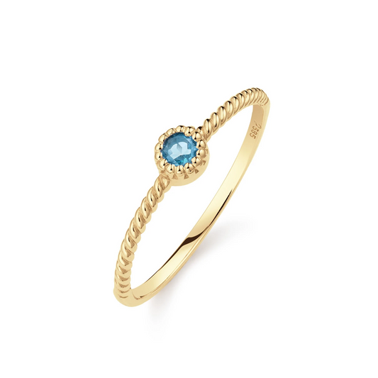 Jackie Grimaldi Blue Topaz Ring 585