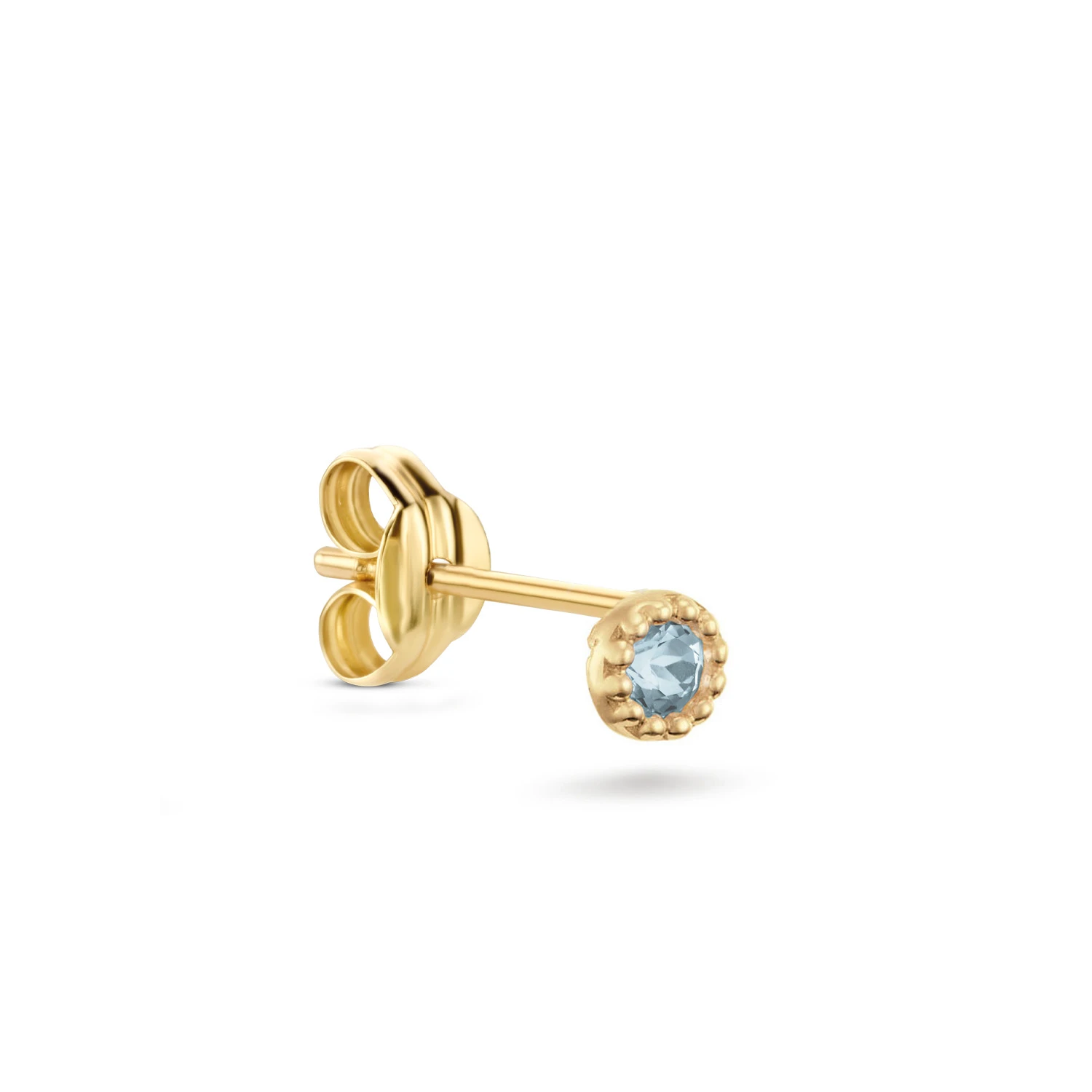Jackie Grimaldi Blue Topaz Single Stud 585