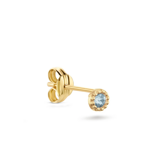Jackie Grimaldi Blue Topaz Single Stud 585