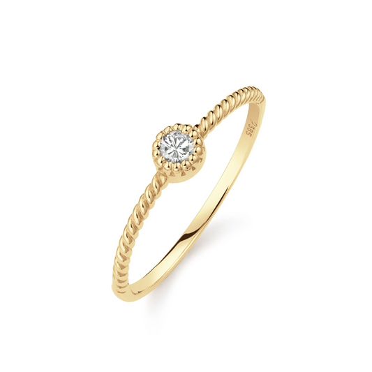 Jackie Grimaldi White Topaz Ring 585