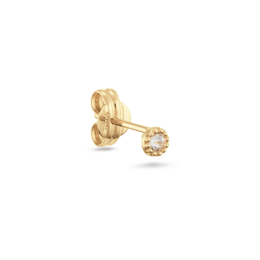Jackie Grimaldi White Topaz Single Stud 585