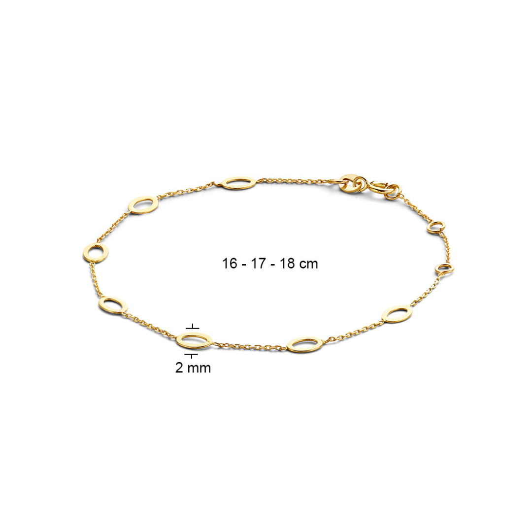 Jackie JKB21.083 Dames Armband Goud - 18cm