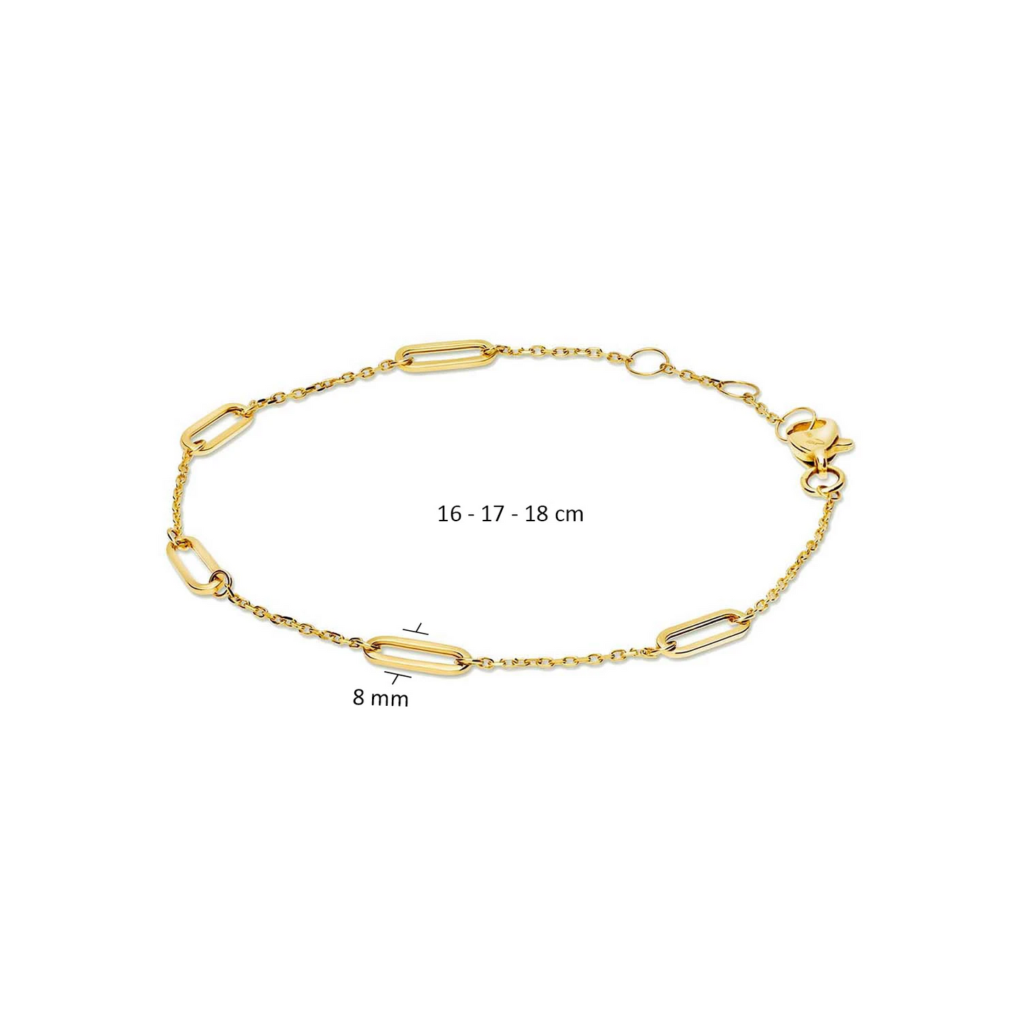 Jackie JKB23.301 Dames Armband Goud - 18cm