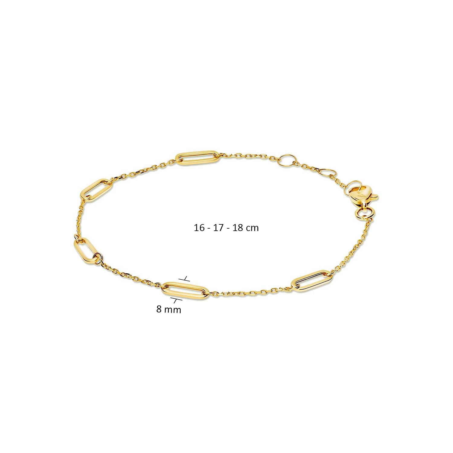 Jackie JKB23.301 Dames Armband Goud - 18cm