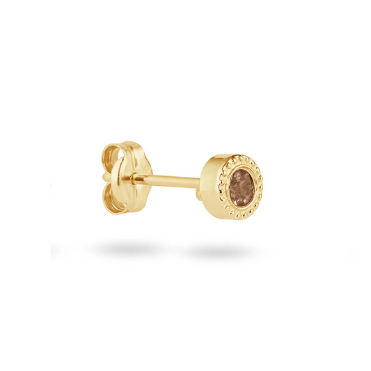 Jackie Kirstenbosch Smoky Quartz Stud 585