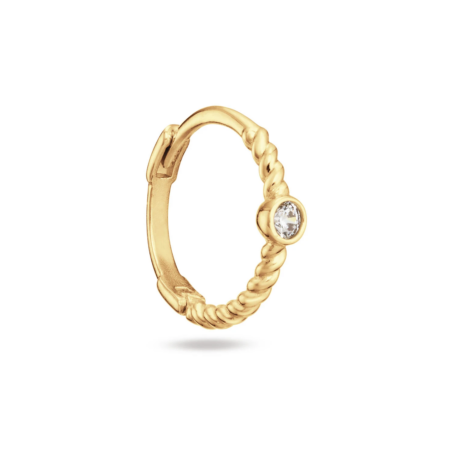 Jackie Oasis White Topaz Single Hoop 585