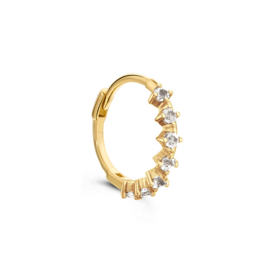 Jackie Radiance White Topaz Single Hoop 585