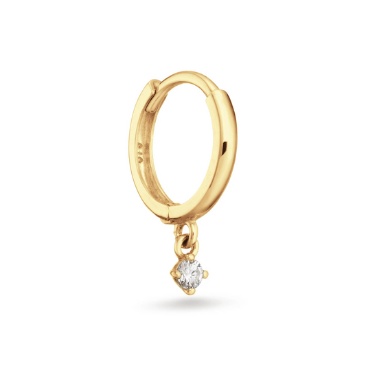 Jackie Shing Star White Topaz Single Hoop 585