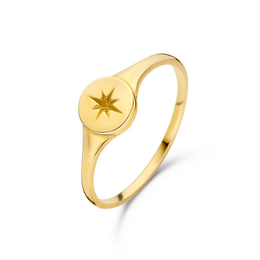 Jackie Star Signet Ring 585