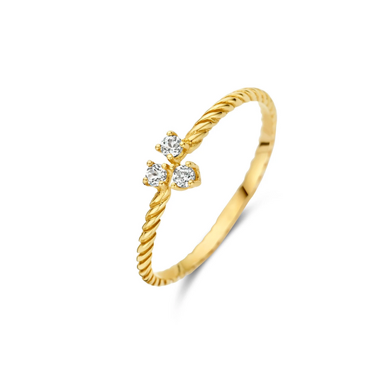Jackie Triangle WhiteTopaz Ring 585