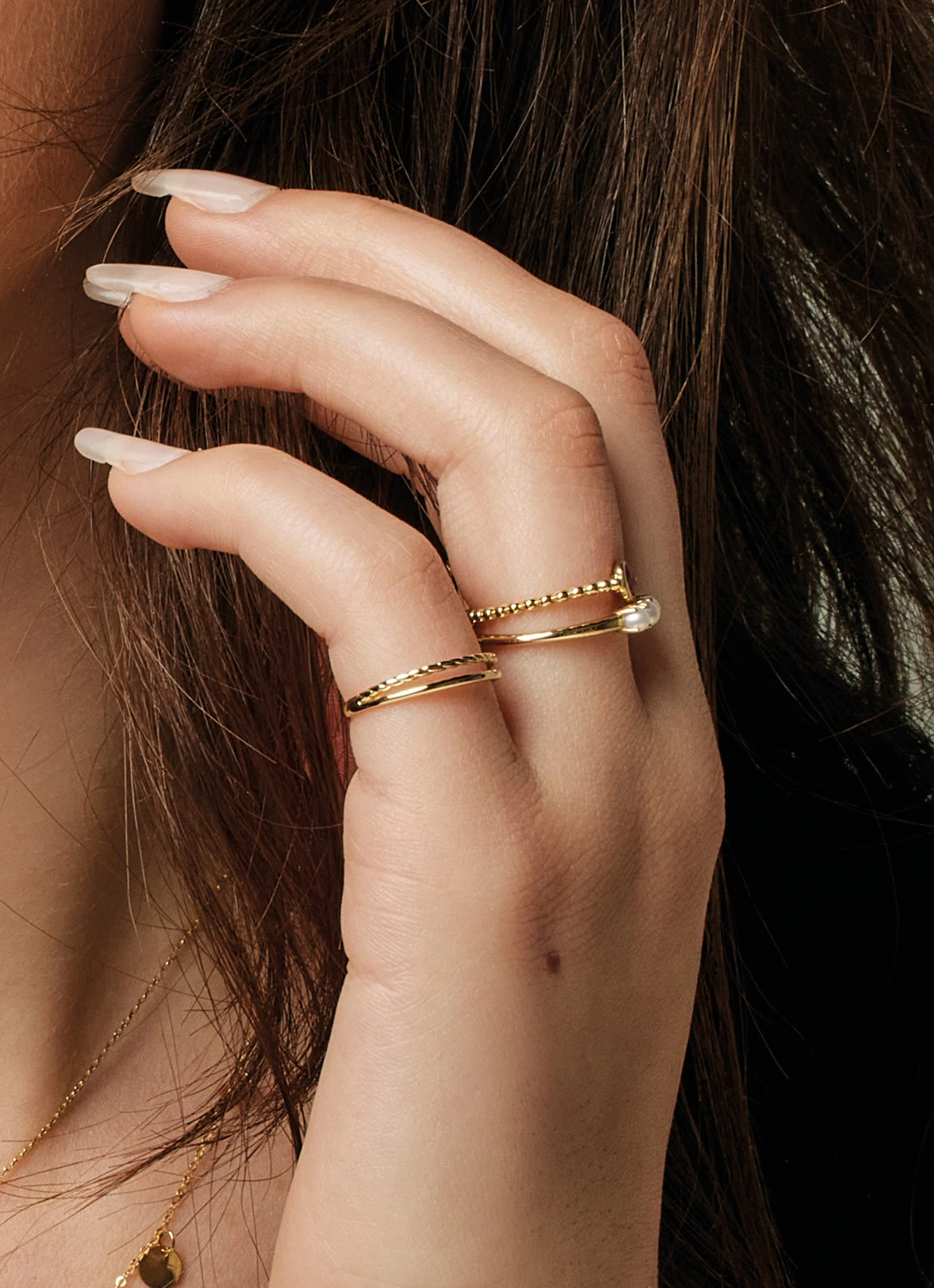 Jackie Twister Twin Ring 585