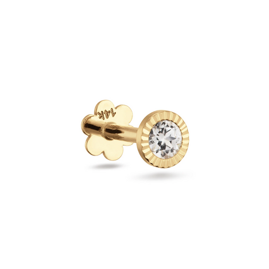 Jackie Vintage White Topaz Piercing 585