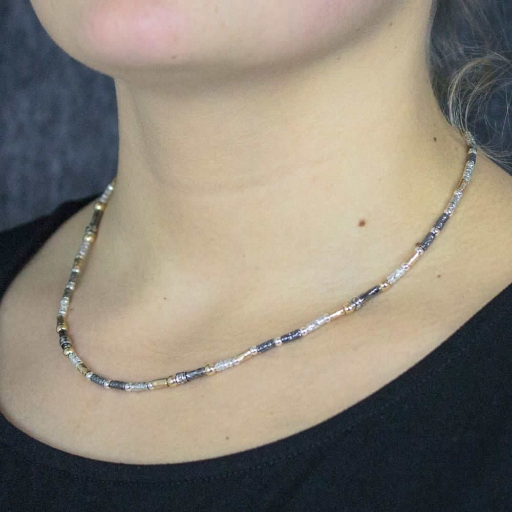 Collier Wit/zwart