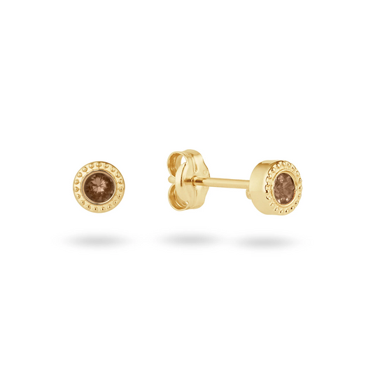 Kirstenbosch Smoky Quartz Studs 585