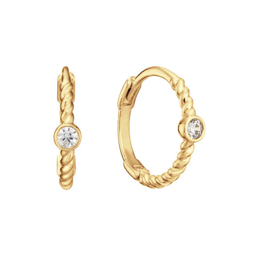 Oasis White Topaz Hoops
