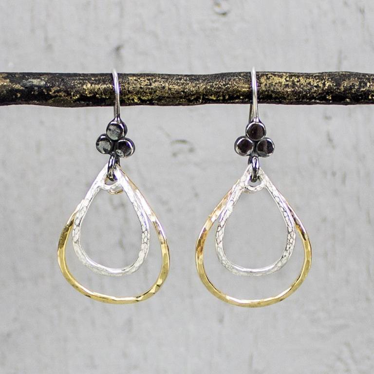 Oorsieraad Zilver/oxy en goldfilled