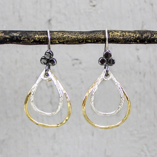 Oorsieraad Zilver/oxy en goldfilled