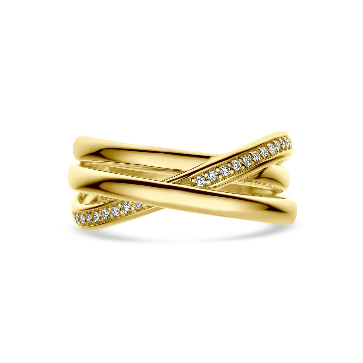 ring diamant 0.15ct h si 14K geelgoud