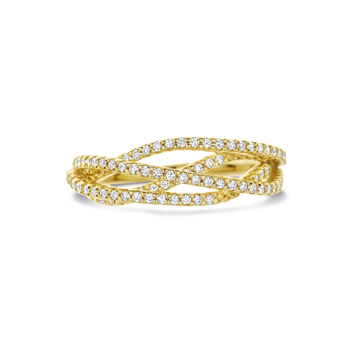 ring diamant 0.34ct h si 14K geelgoud