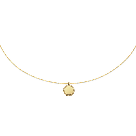 Sunflower Engraving Necklace