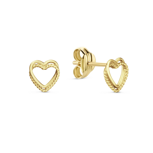 Twisted Heart Studs