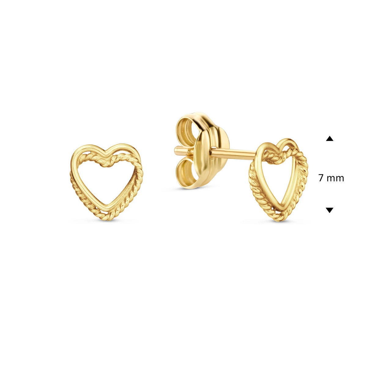 Twisted Heart Studs