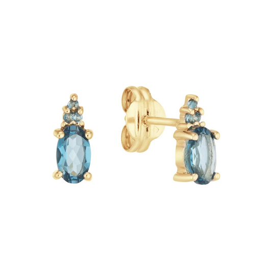 Vintage London Blue Topaz Studs