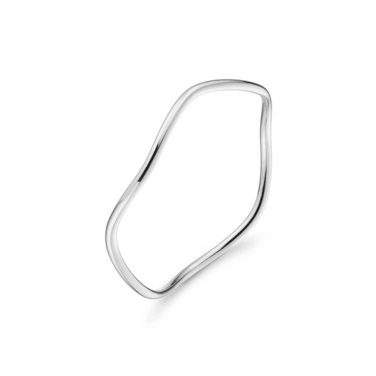 Wavy Ring White Gold